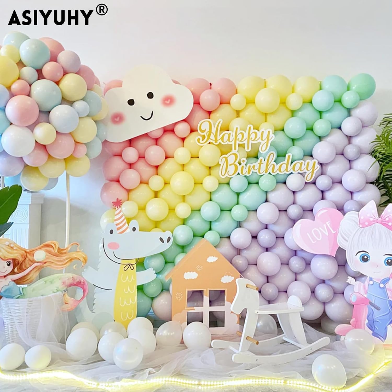 Pastel Balloons 100 Pack - 12 Inch Latex Balloons for Birthday, Baby Shower & Wedding Decor