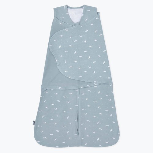 HALO Sleepsack Swaddle - 100% Cotton Wearable Blanket with 3-Way Adjustability | TOG 1.5, Birds, Small (3-6 Months)