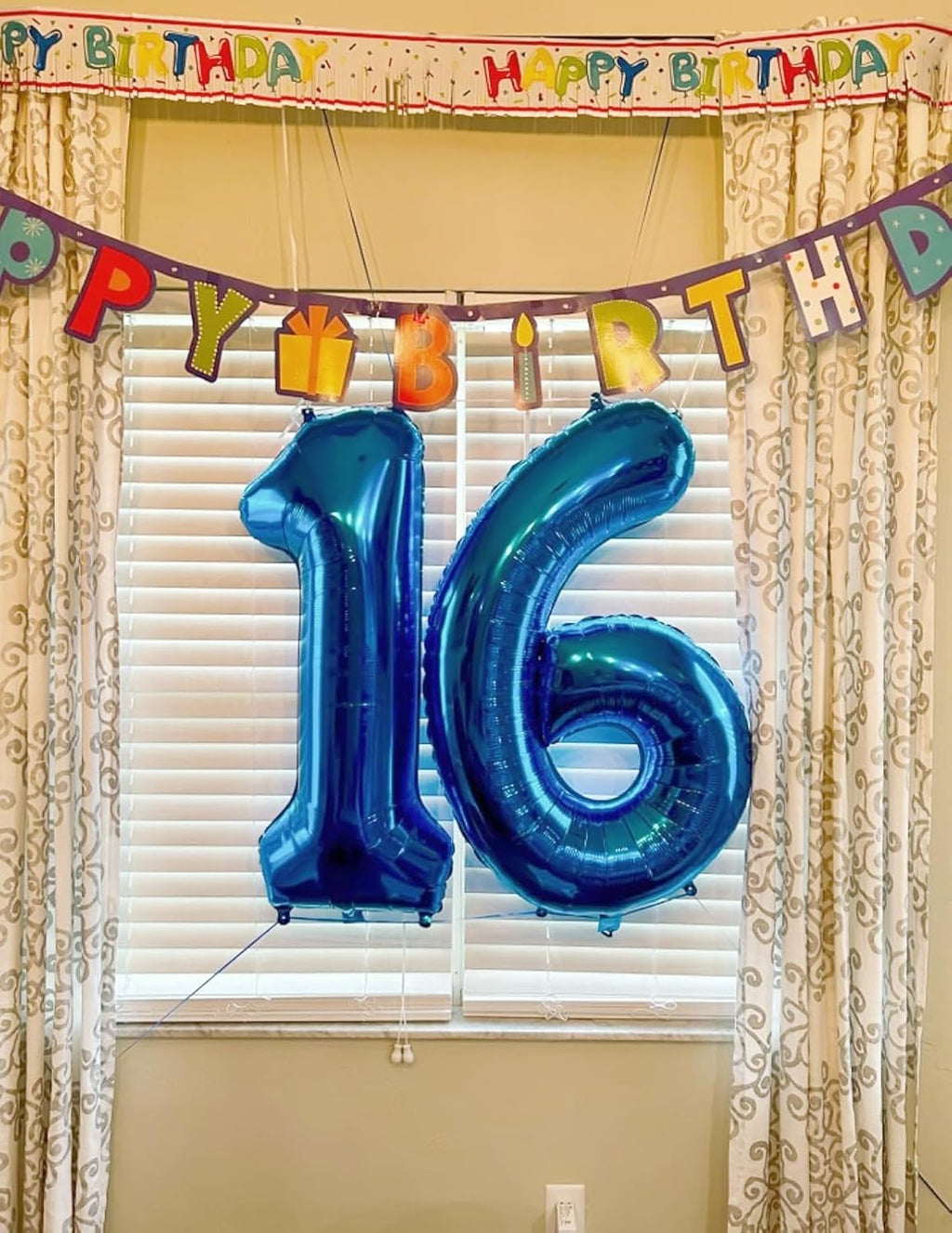 Number Balloons - 40 Inch Blue Foil Number 1 Balloon for Birthday, Baby Shower & Anniversary Decor