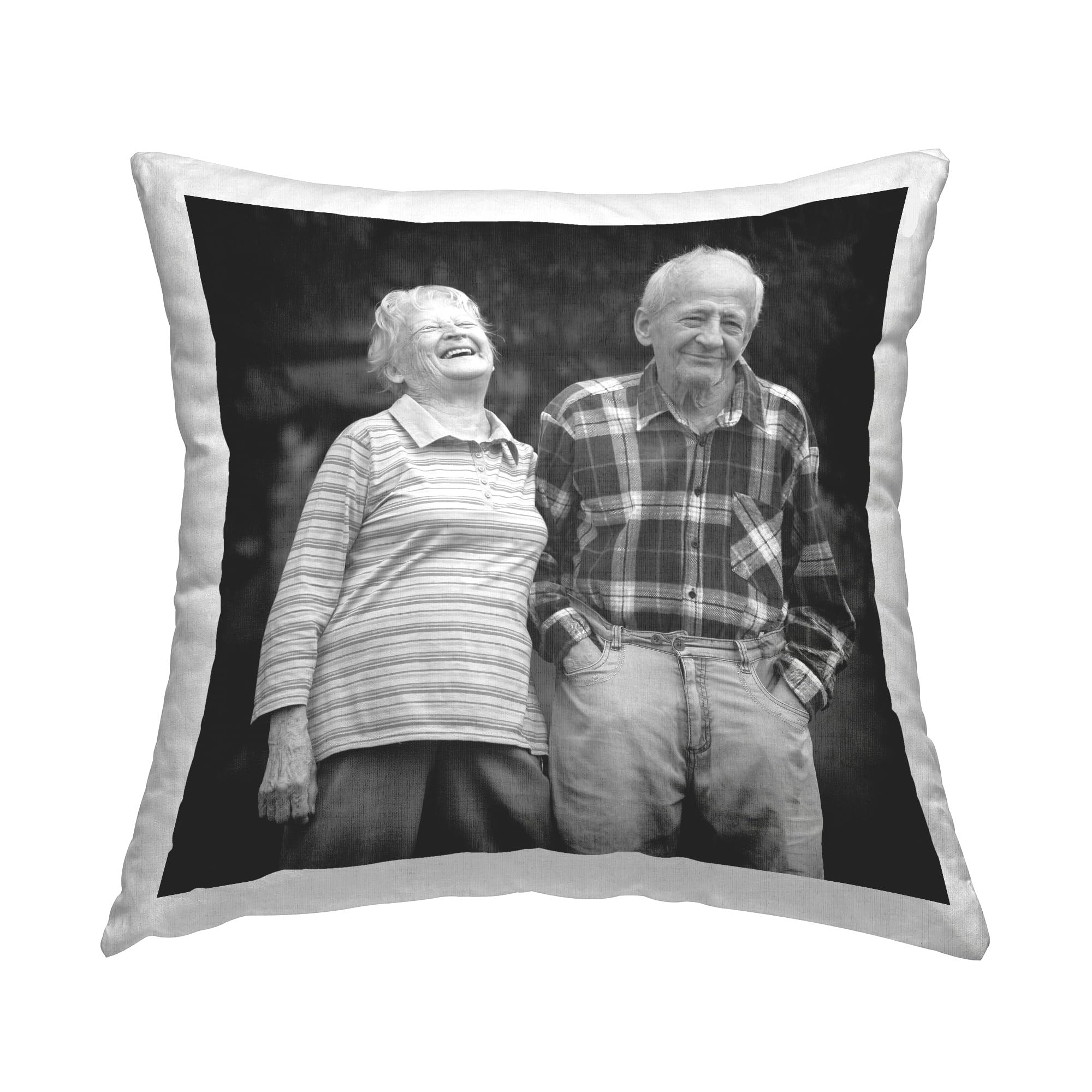 Personalized Throw Pillow – Custom White Square Indoor Cushion 18x18 – Add Your Text – Stupell Industries – Made in USA Home Décor