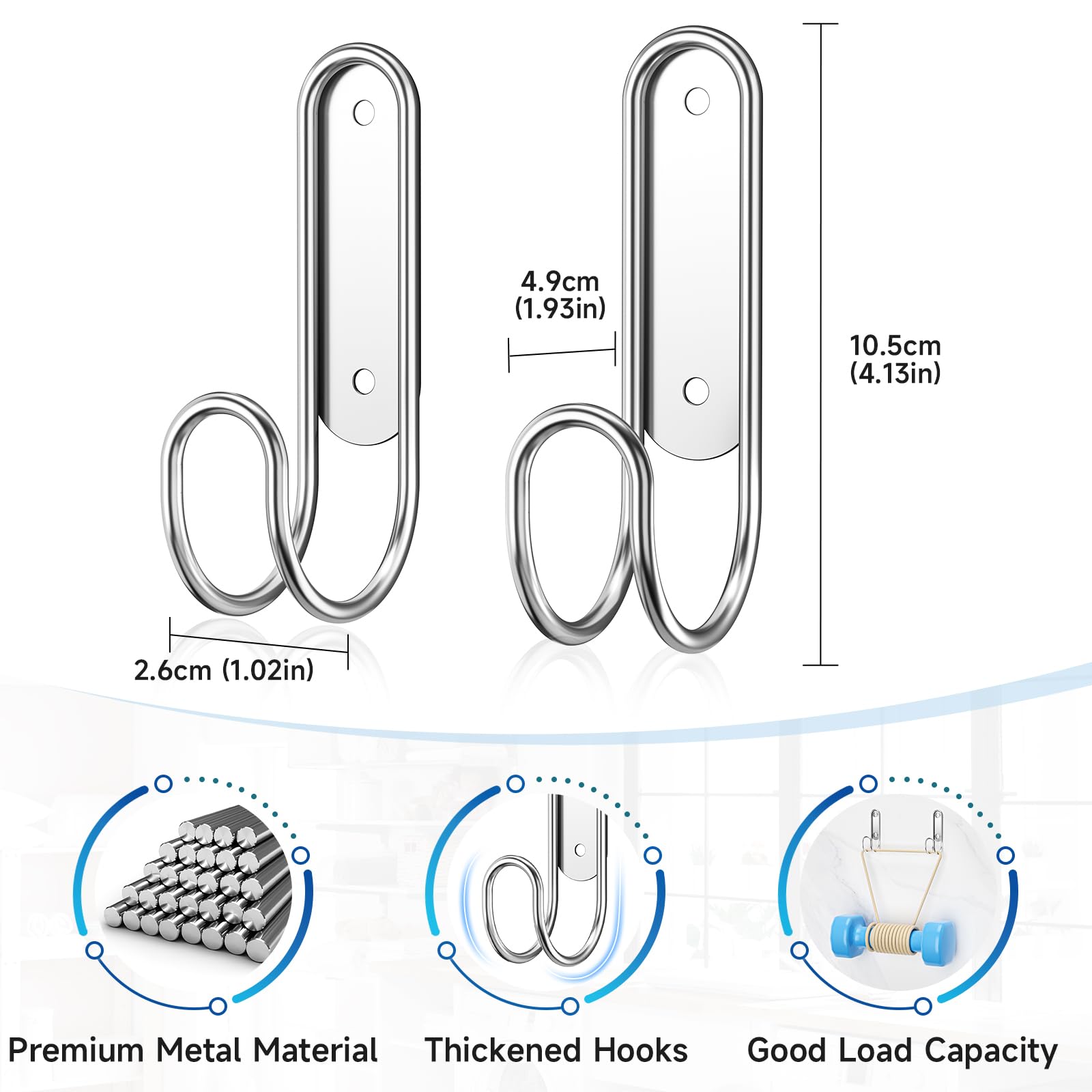 XILIMEN Ironing Board Holder Wall Mount, Durable Ironing Board Holder Stainless Steel, Space Saving Iron Board Hook for Wall Heavy Duty, for Laundry Room Livingroom Bathroom Small(Y or T Leg)
