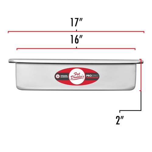 Fat Daddio's POB-16242 Anodized Aluminum Sheet Cake Pan, 16 x 24 x 2 Inch Silver
