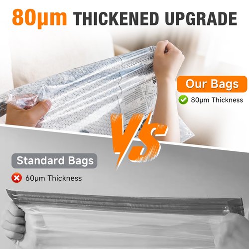 Space Saver Vacuum Storage Bags with Portable Electric Pump, Vacuum Seal Bags for Clothing Travel, Compression Bags for Travel & Home, Clothes, Blankets, Seasonal Storage, 15 Combo (5L/5M/5S)