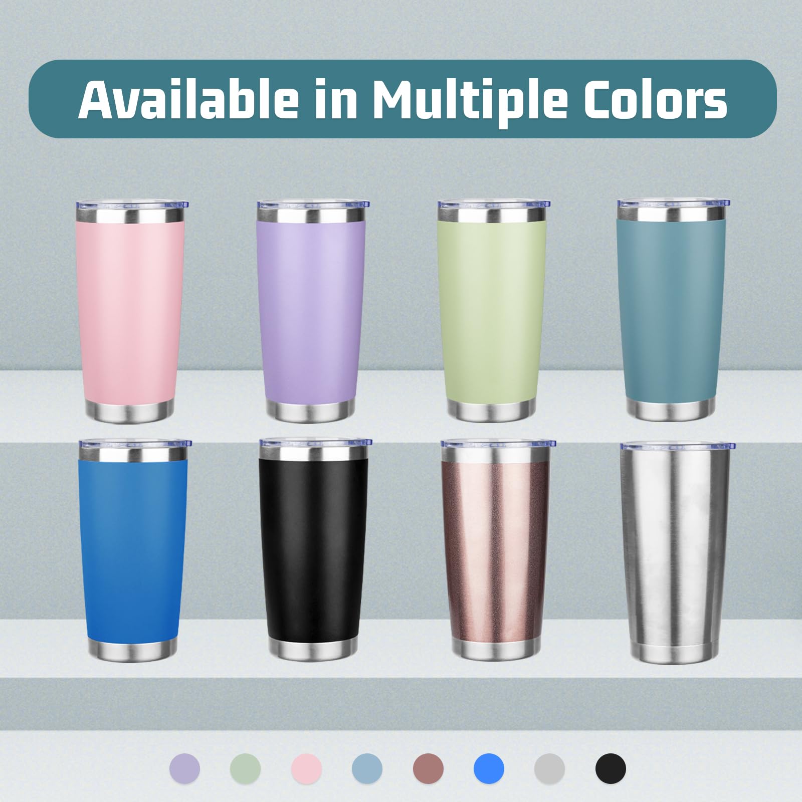 YEBTS Life 20 oz Tumbler with Lids and Straws, Stainless Steel Insulated Travel Coffee Mug, Double Wall Vacuum Insulated Tumblers, Powder Coated Coffee Tumbler for Cold & Hot Drinks (Pink)