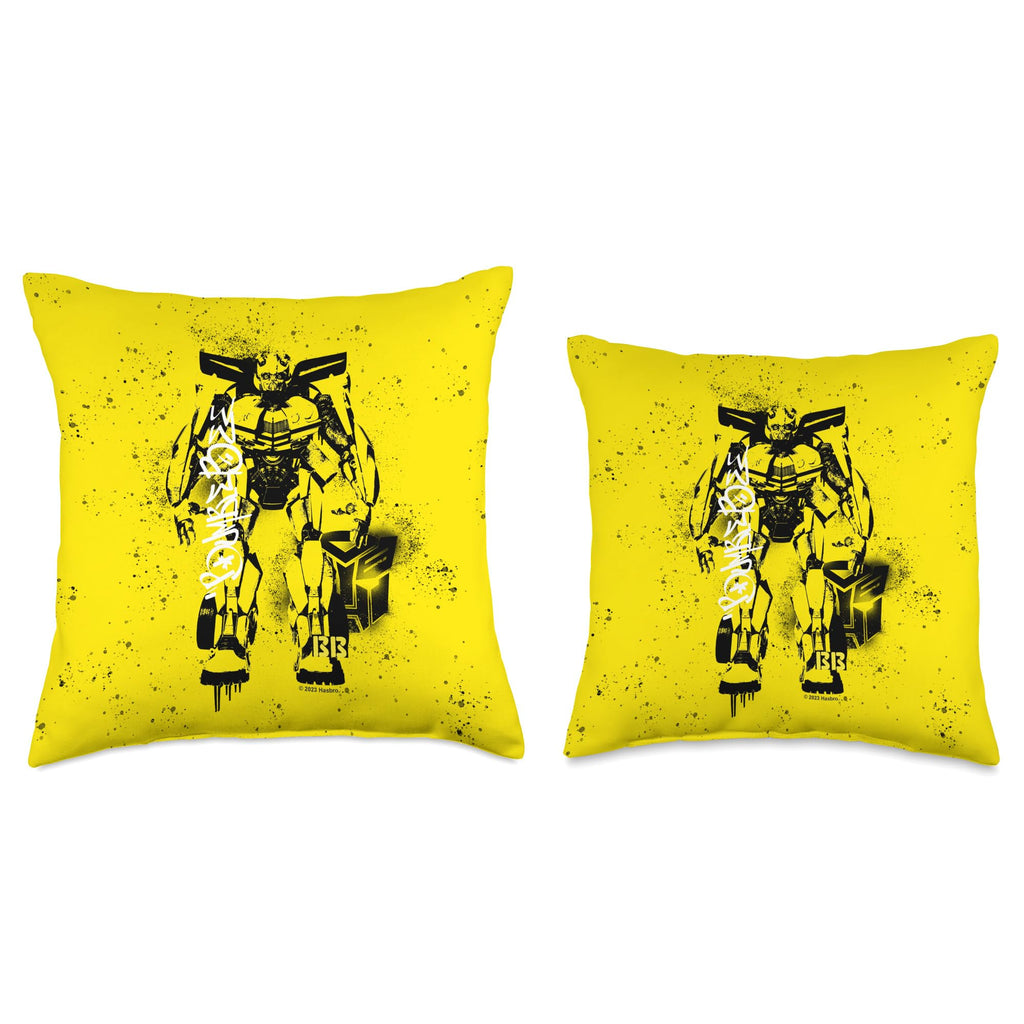 Transformers Rise of The Beasts Battle in Brooklyn BB Spray Throw Pillow, 16x16, Multicolor