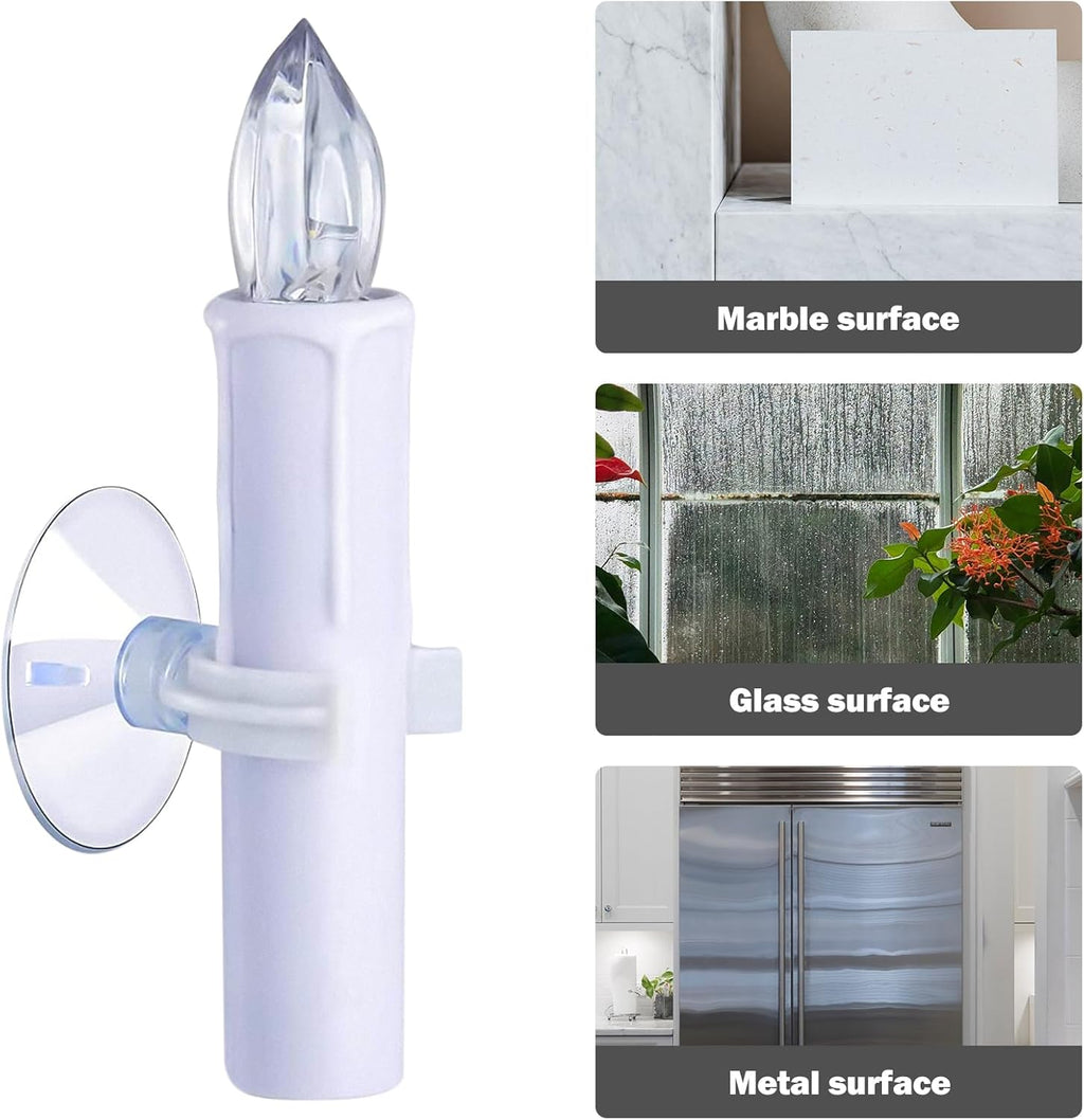Minkissy 6pcs Christmas Candle Holders - Suction Cup Window Holders for Festive Home Decor (20mm)