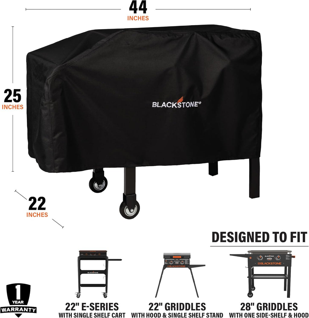 Blackstone 28” Single Shelf Griddle Cover - Durable 600D Polyester, Sleek Black Design
