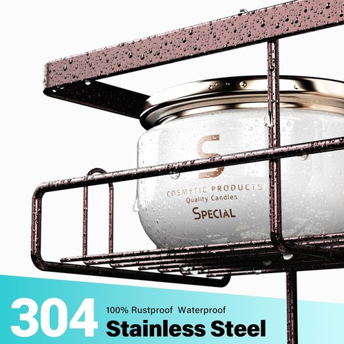 Aitatty Over The Door Shower Caddy - Rustproof Hanging Organizer for Easy Bathroom Storage | Bronze Finish