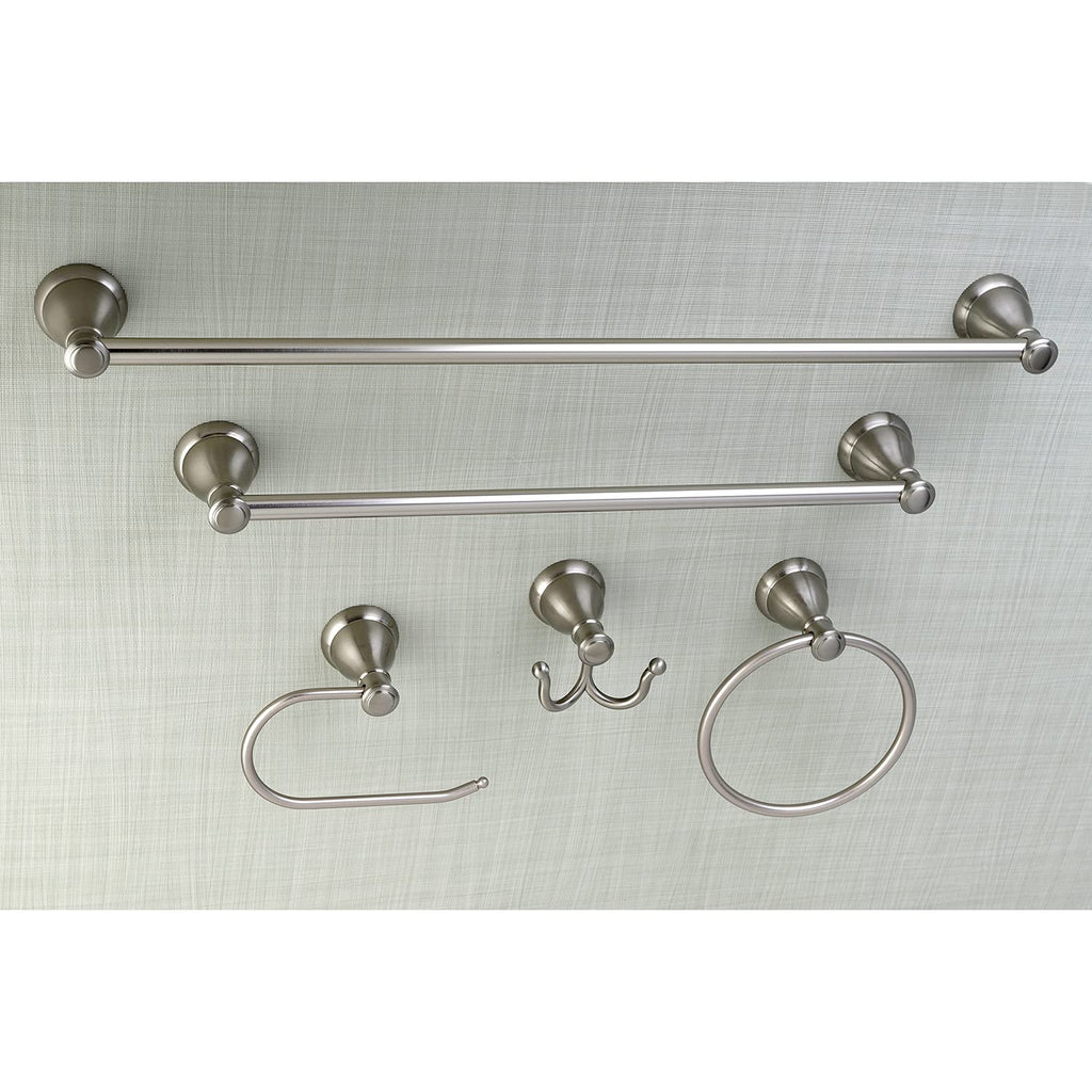Kingston Brass BAHK5012478SN Mesa Verde 5-Piece 18-Inch and 24-Inch Towel Bars Bathroom Accessory Set in Brushed Nickel