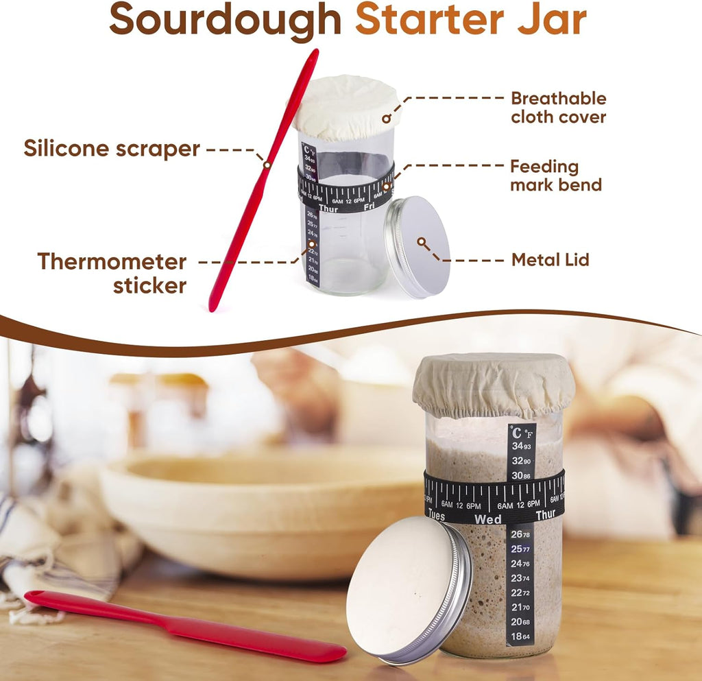 Round & Oval Bread Proofing Basket Set by [Brand Name] | 9" & 10" Sourdough Baking Tools for Artisan Bakers