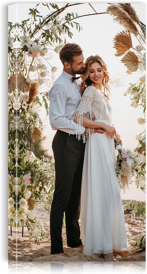 Custom Canvas Prints - Personalized Photo Wall Art for Weddings, Family, and Pets | 20x40 Wrapped Frame