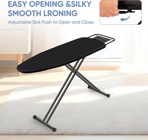 Jakeefud Full-Size Ironing Board - 15" X 47" with Heat-Resistant Cover & Adjustable Height