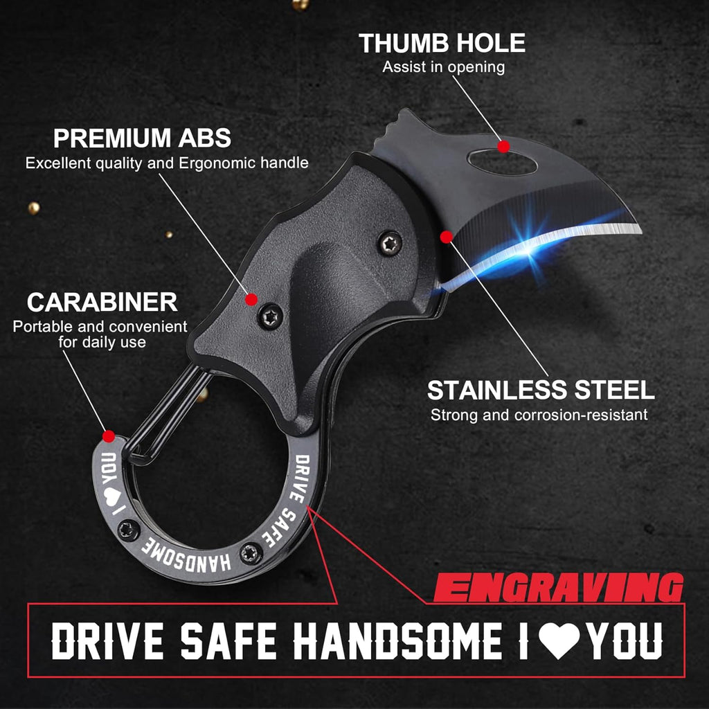 ZAVIT EDC Keychain - Drive Safe Anniversary Gift for Him | Romantic Valentine's Day Present
