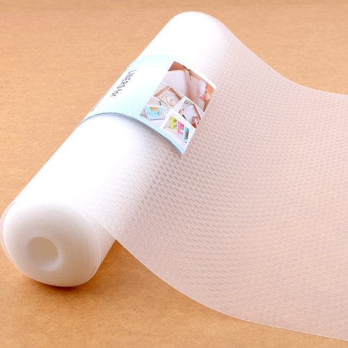Cabinet Liners Non Adhesive Clear Kitchen Drawer Shelf Liner, 24 in x 20 FT Non Slip Waterproof Fridge Mat for Refrigerator, Dresser, Wire Shelf, Toolbox, Cupboard, Pantry, Storage and Desk