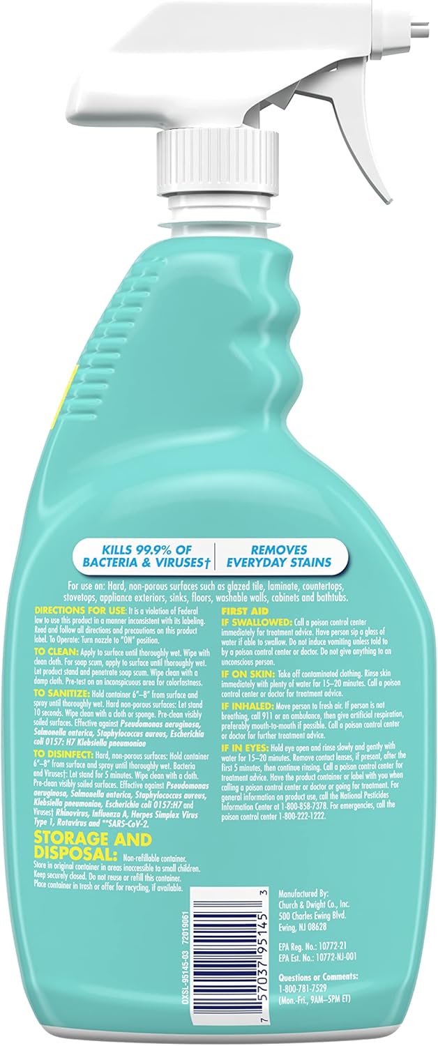 OxiClean Daily Clean Multi-Purpose Disinfectant - Powerful 30 oz Spray | Pack of 2