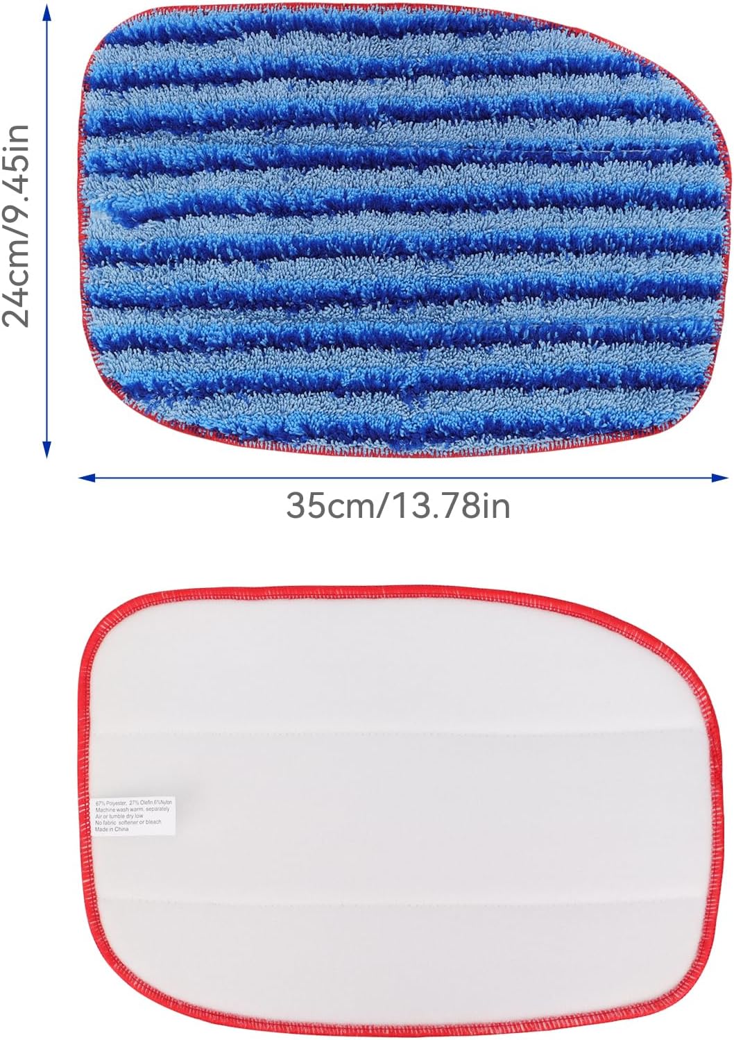 McCulloch Microfiber Steam Mop Pads - 6 Pack Reusable & Washable Replacement for MC1375/MC1385