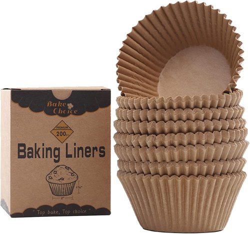 Bake Choice Non-Stick Cupcake Liners - 200 Standard & 400 Mini Liners for Easy Baking