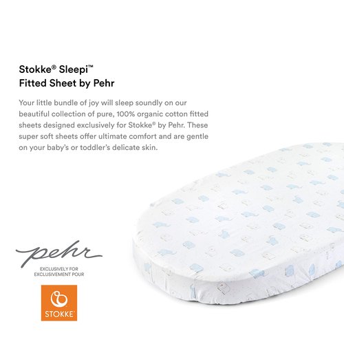 Stokke Sleepi Elephant Crib Fitted Sheet Designed by Pehr