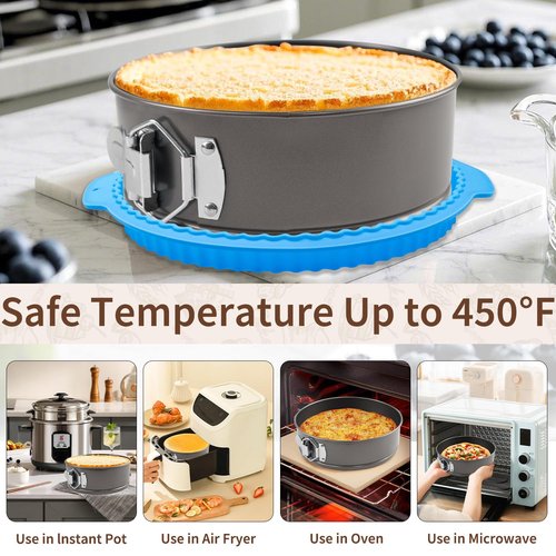 4, 7, 9, 10 Inches Springform Cake Pan Set, Spring Form Pans for Cheesecake, Nonstick Round Baking Pan Set with Silicone Protector, Parchment Paper, Icing Scrapers