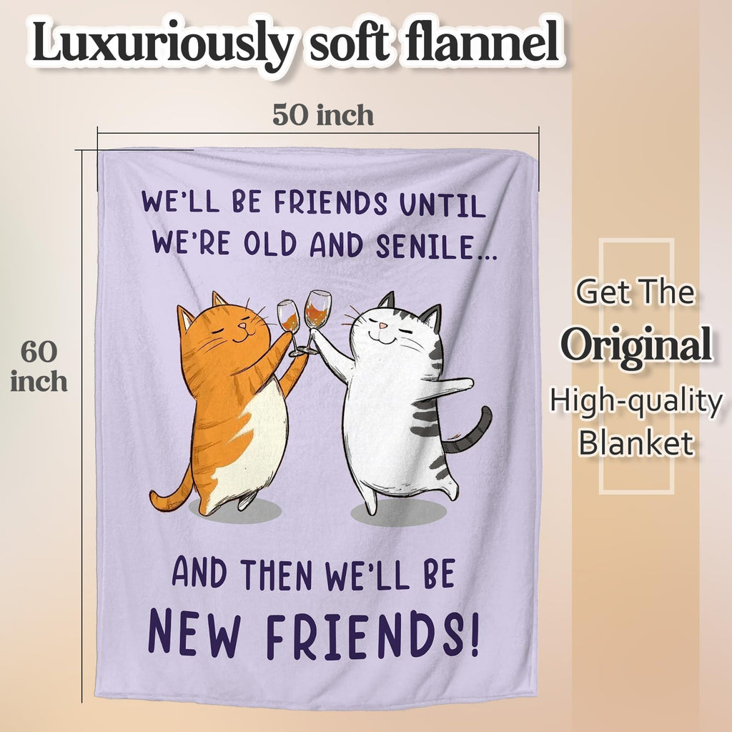 Best Friend Birthday Gifts for Women, Friendship Gifts for Women Friends, Graduation Christmas Birthday Gift for Best Friend Woman, Bestie, BFF, Soul Sister, Friendship Gift - Throw Blanket 60"x50"