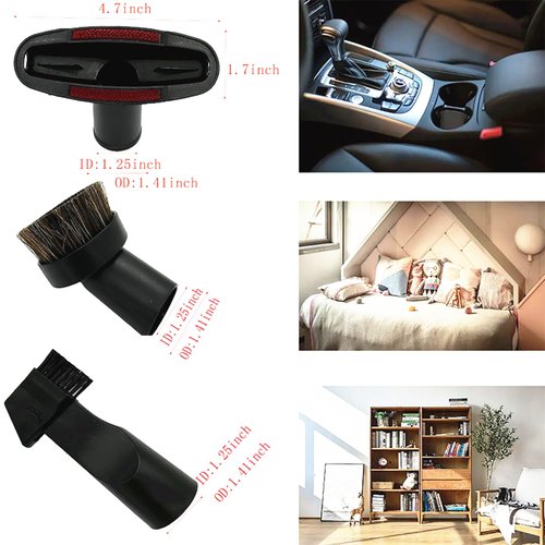 9Pcs 123539-7 123486-2 Vacuum Attachments Parts Replace for DEWALT DCV501HB DCV501LN DCV5011H with Soft Horsehair Dust Brush and Vacuum Cleaner Filter Adapter Kit Household Cleaning