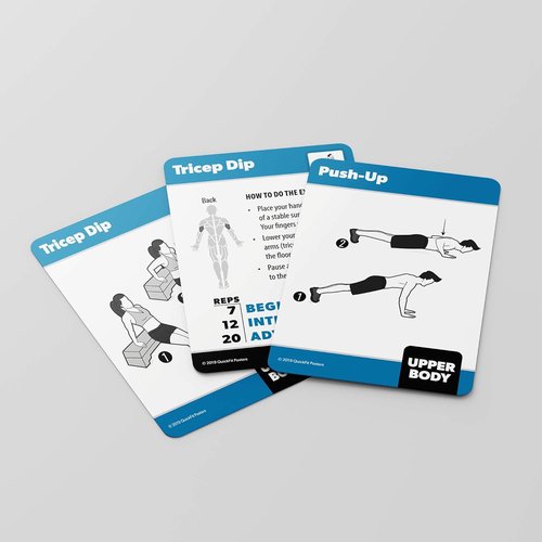 Fitness Workout Cards by Bodyweight & Dumbbell - 100+ Exercises for Effective Training | 2 Pack