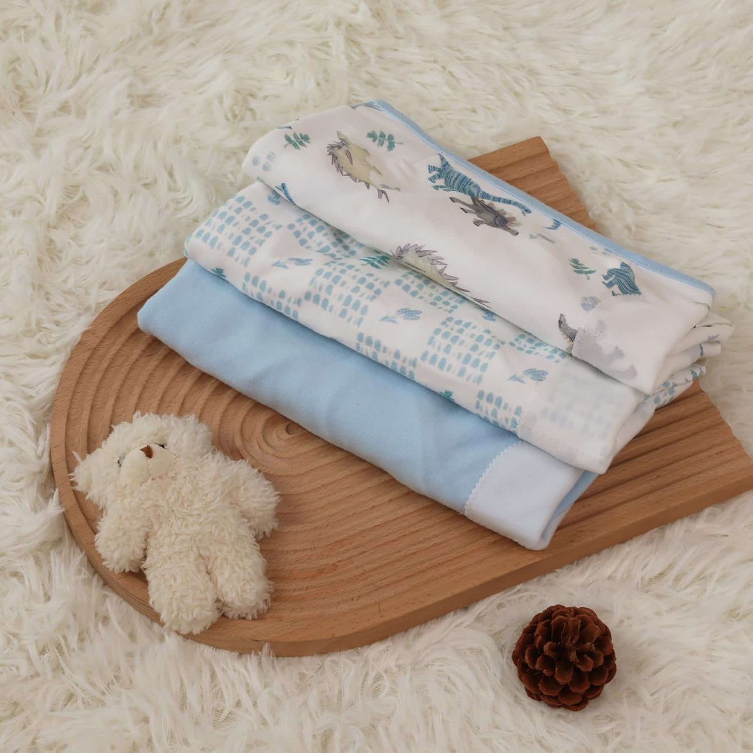 Skiennix Baby Swaddle Sleep Sacks - 3-Pack Organic Cotton Wraps with Adjustable Wings | Soft & Breathable for 0-3 Months