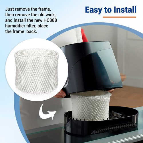 Keycci HC-888 Humidifier Filters Compatible with Walgre ens Humidifier, LHoneywell HC 888, Filter C, HEV-320, HCM 890 Series, Replace for Walgre ens Humidifier Filters, 4 Pack