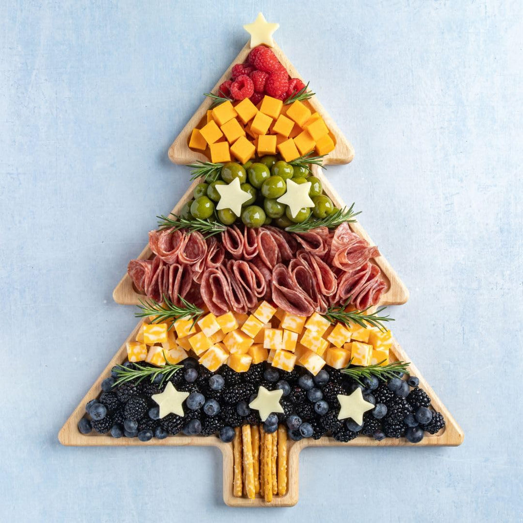 CharcuTree Board & Placement Guide - Best Gift for Housewarming & Foodies - Easy-to-Follow Christmas Tree Appetizer Visual Map Designed by Meg Quinn - Create A Pro-Level Board Arrangement - 18" x 15"
