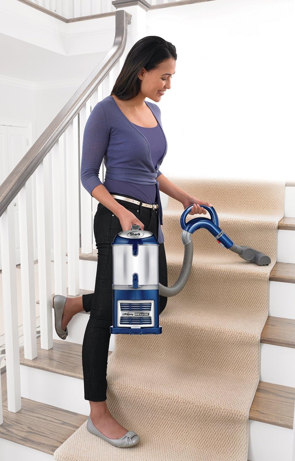 Shark NV360 Navigator Lift-Away Deluxe Vacuum - HEPA Filtration - Blue (Renewed)