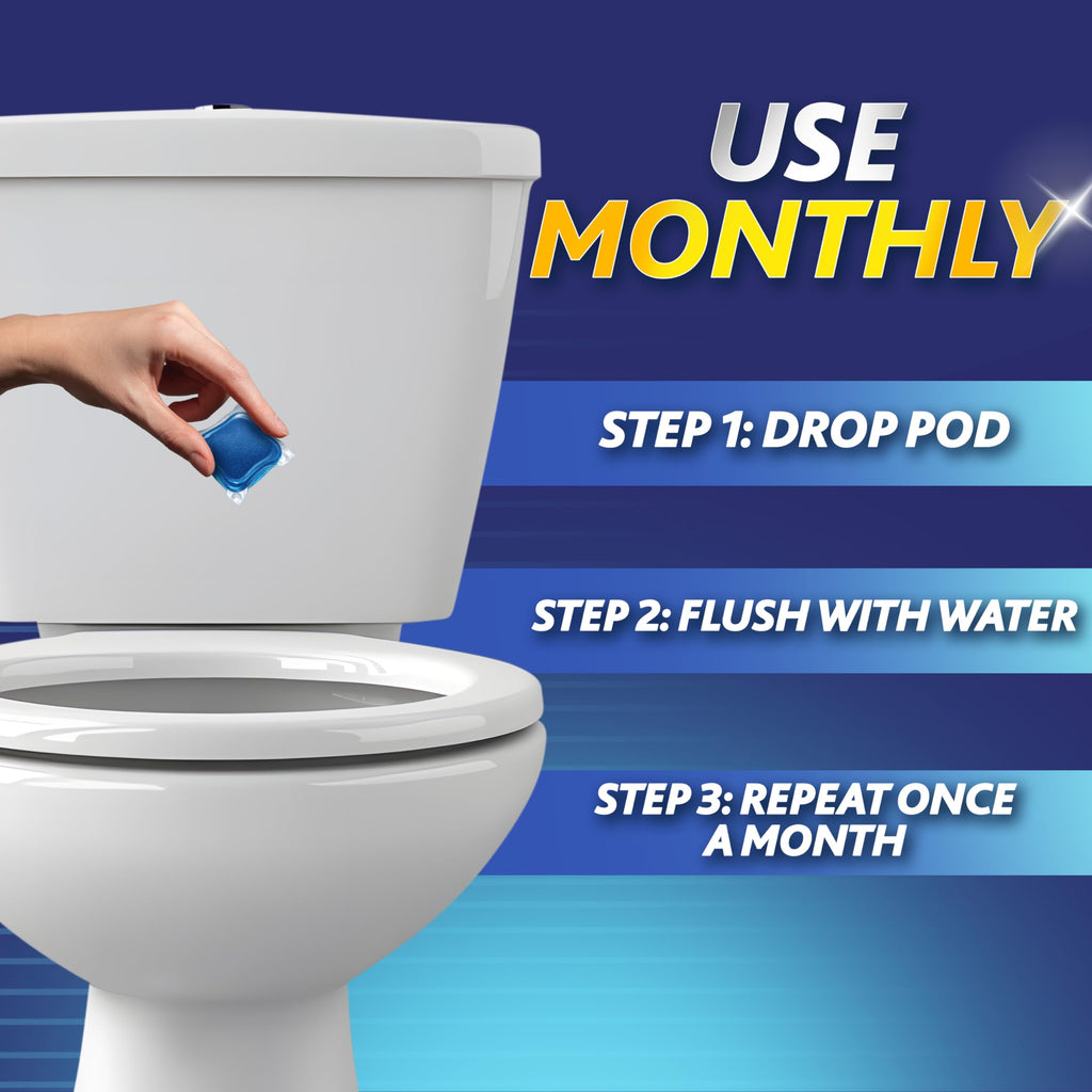 RID-X Septic Tank Treatment Pods – 3 Month Supply, Dual Action Enzymes and Bacteria to Break Down Waste & Prevent Backups