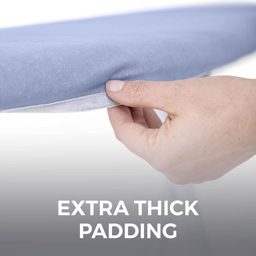 Home Genie Ironing Board Cover - Extra Thick Padding & Scorch Resistant Silicone - 15x54 Full Size, Blue
