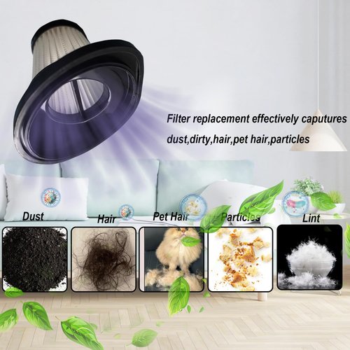 6 Pack Upgrated Hepa Filter Replacement Compatible with VacLife VL188 VL189 Handheld Vacuum Cleaner
