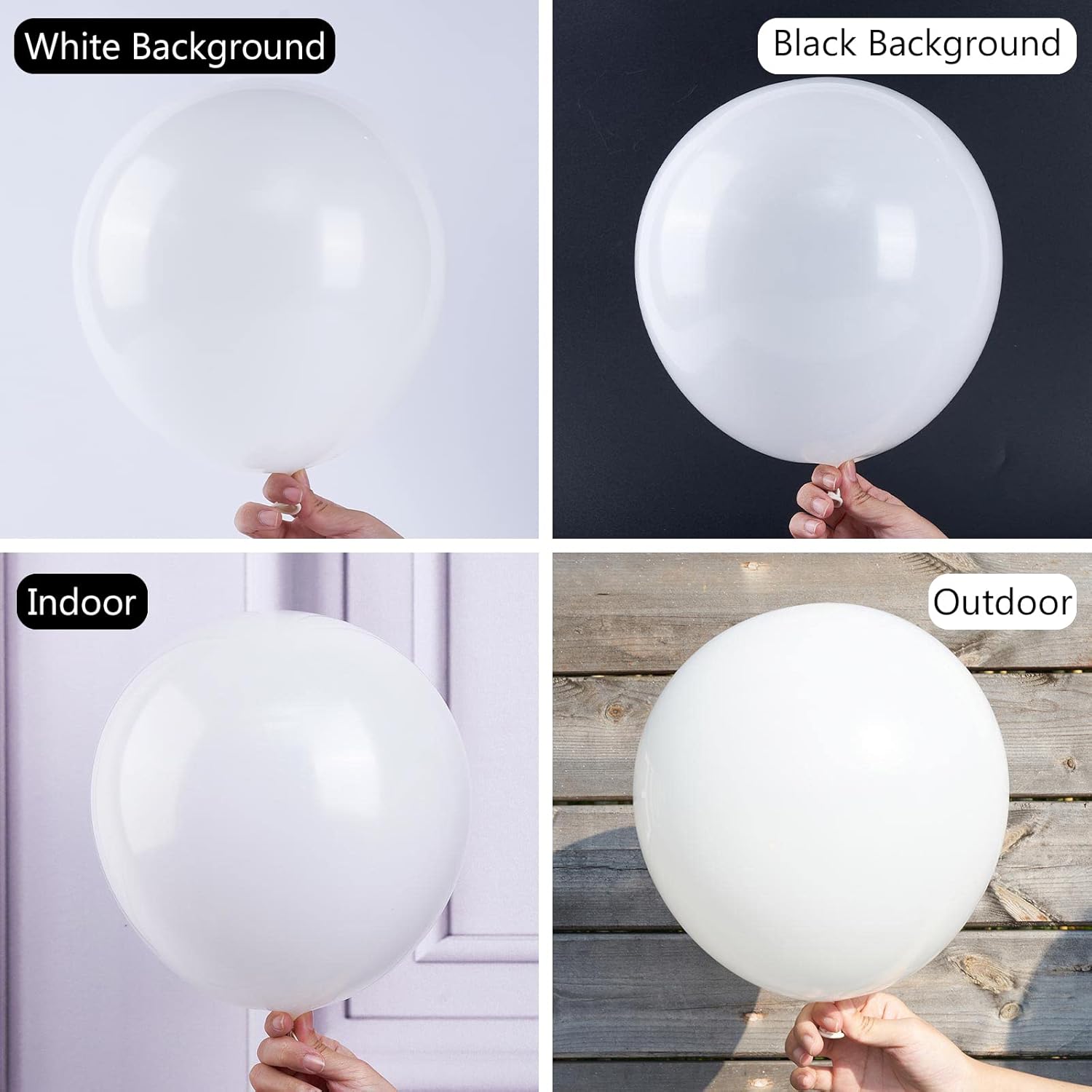 PartyWoo White and Red Balloons - 280 Pcs in 18/12/10/5 Inch Sizes | Classic Arch Kit