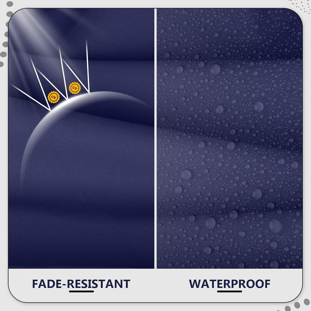 Outdoor Patio Seat Cushions by [Brand Name] - Weather & Fade Resistant 3-Pack for 4-Seater Rattan Sofa