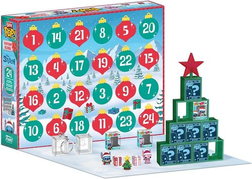 Funko Pop! Bitty Countdown Calendar - Stitch Holiday Collectible Vinyl Figures - 24 Days of Surprises