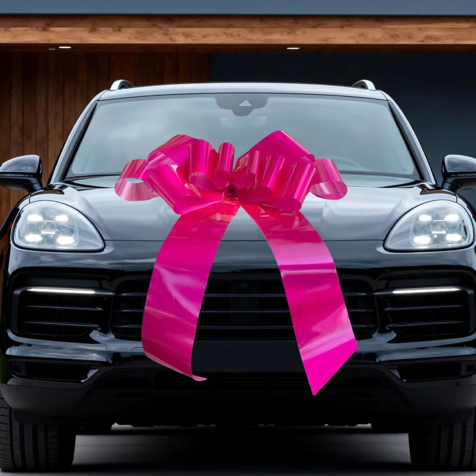 Ailuka Big Pink Car Bow (30 Inch, 1 Pack)- Giant Gift Bow for Car, Large Pink Bow for Appliances, Bike, New House, Huge Bow for Birthday, Graduation, Christmas, Party.