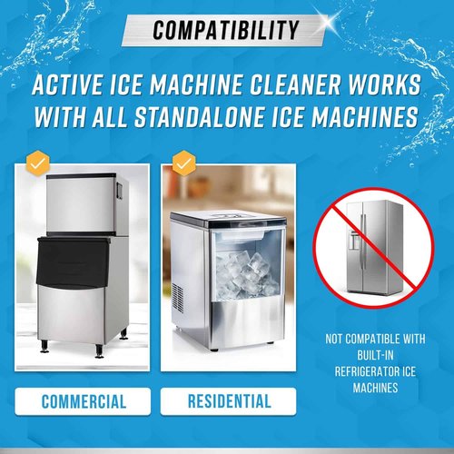 ACTIVE Ice Machine Cleaner - 24 Safe Descaling Tablets for Frigidaire, Opal, GE Profile & Kitchenaid | 1-Year Supply