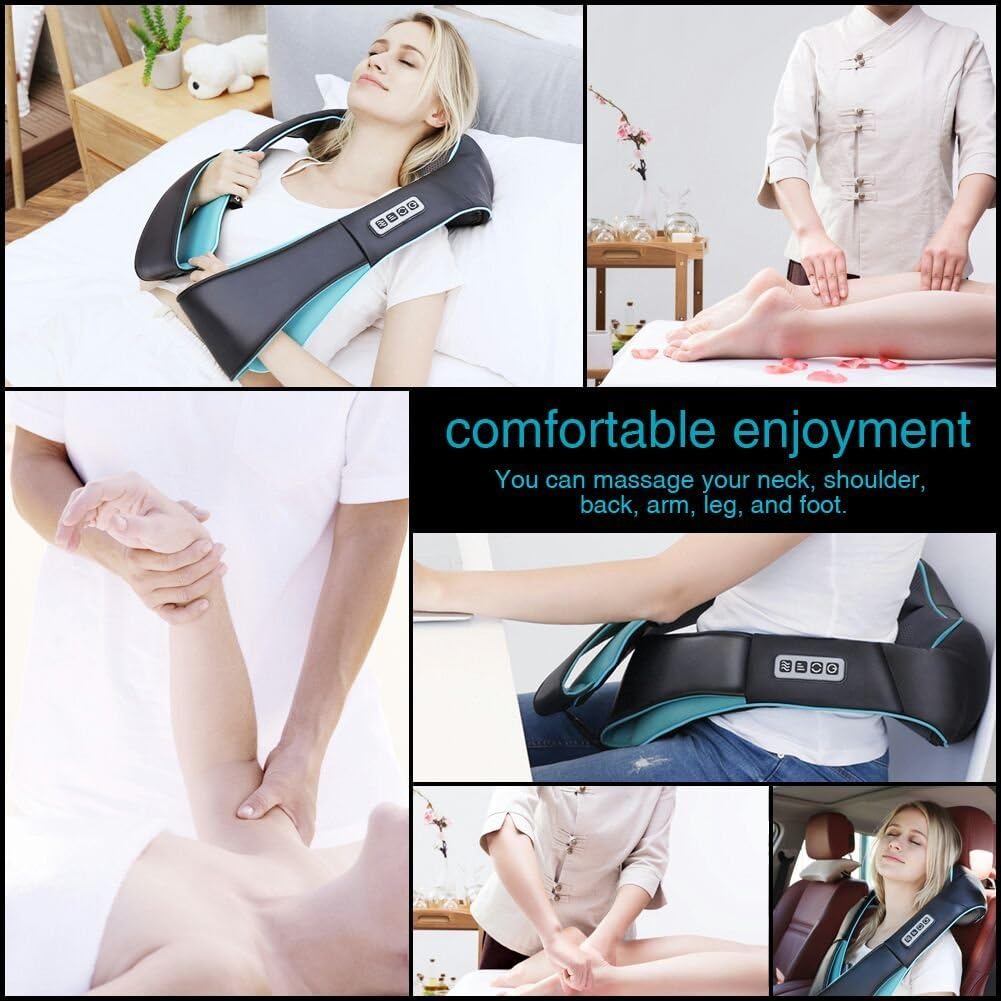Mo Cuishle Shiatsu Neck and Back Massager with Heat - Electric 4D Deep Tissue Relief for All | Perfect Gift for Mom, Dad, and Loved Ones