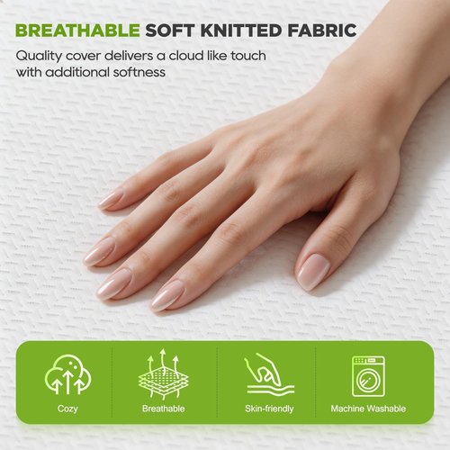FDW 5-Inch Twin Mattress - Medium Firm Foam Support | Breathable, Removable Zipper Cover, CertiPUR-US Certified
