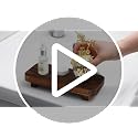 FLYIEE Natural Wood Soap Tray - Decorative Riser for Kitchen & Bath
