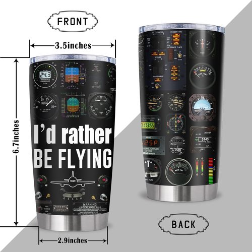 Ladyhold Pilot Gifts, Aviation Gifts for Pilots Men Tumbler 20Oz, Airplane Gift for Men, Pilot Gift for Aviation Lovers Ideas