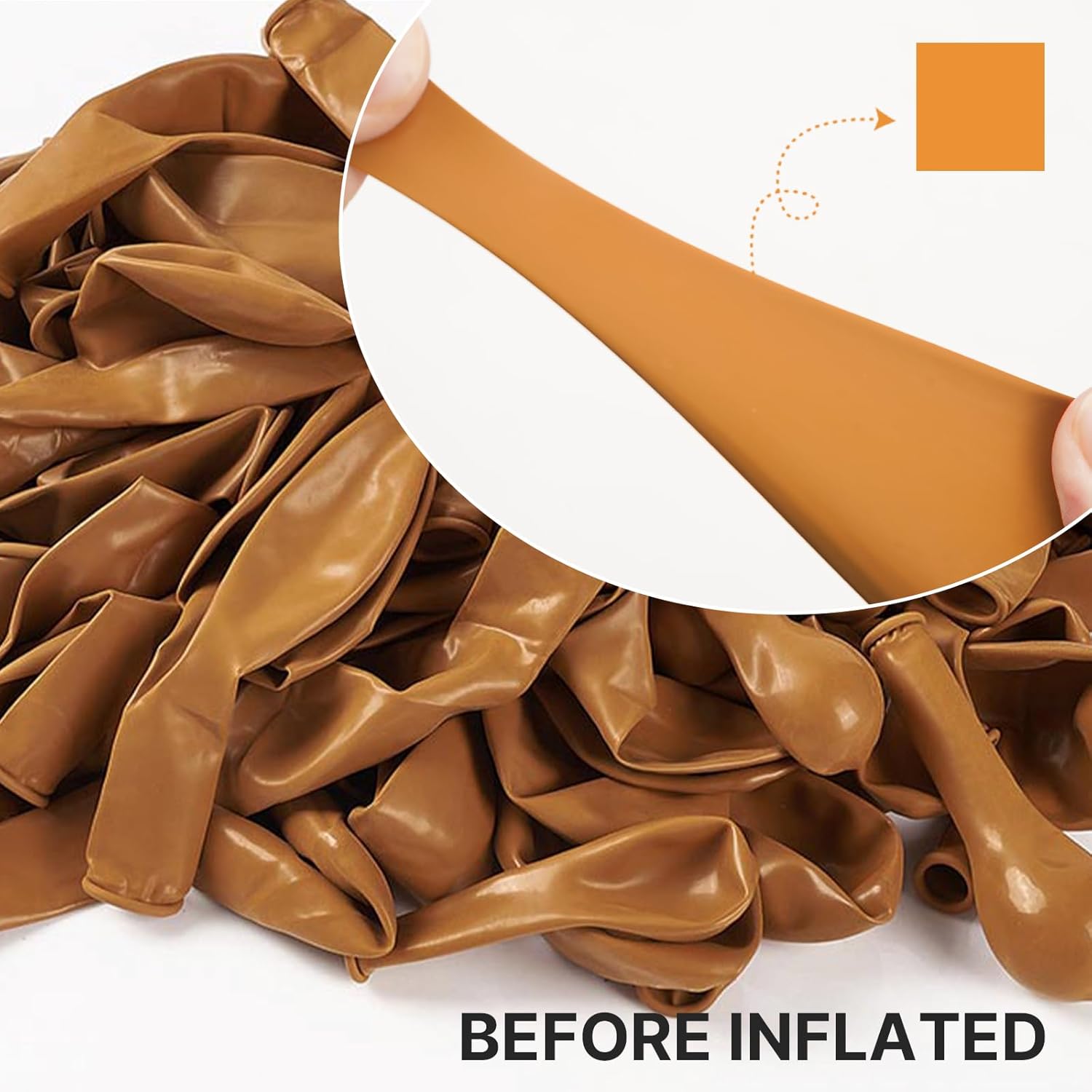 PartyWoo Burnt Orange Balloons - 100pcs 12 Inch Terracotta Rust Fall Decor for Weddings & Events