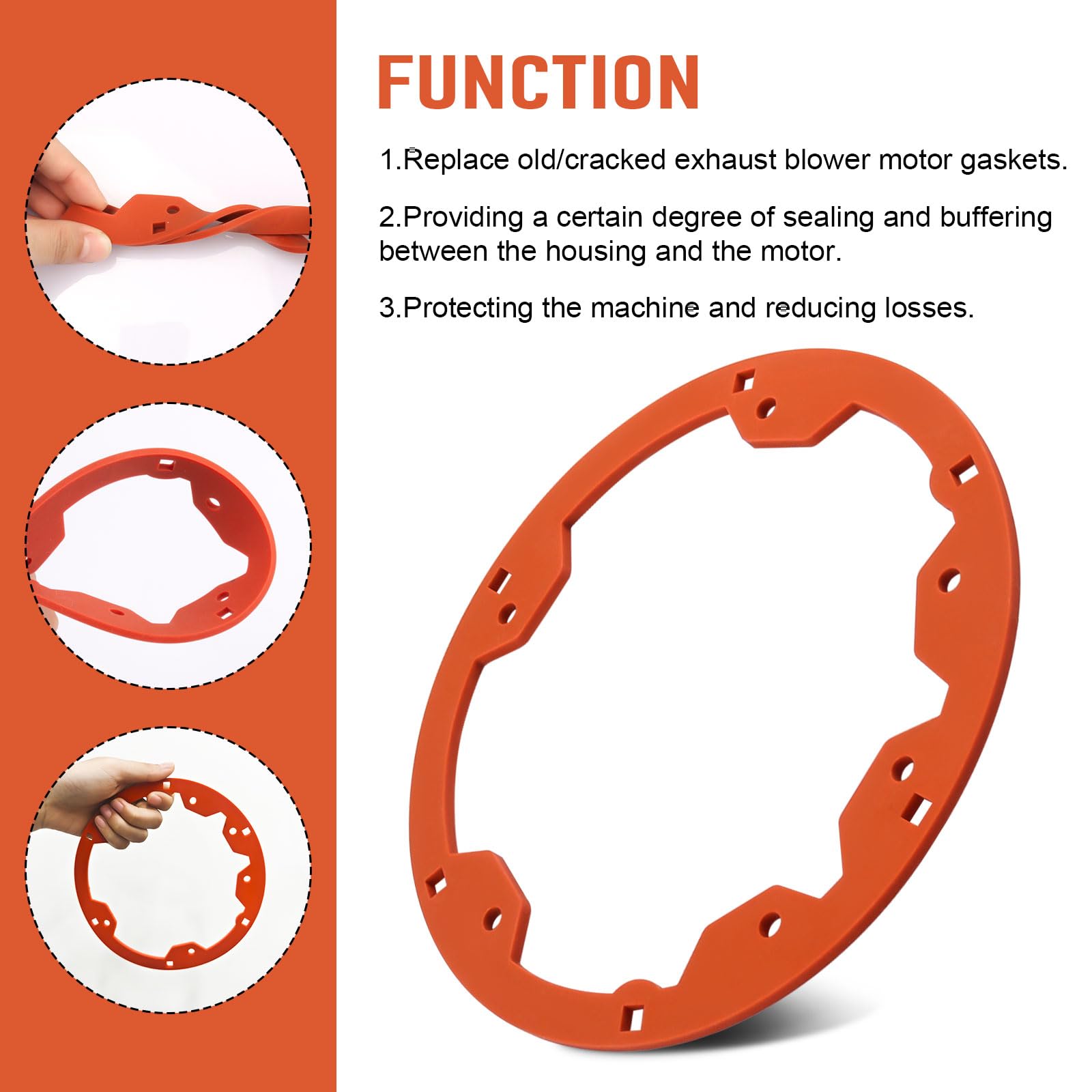 Combustion Blower Motor Gasket Replacement for Quadrafire Mt Vernon Ae Stove Srv7000-714，Pellet Stove Combustion Blower Gasket Fireplace Parts - Used to Seal Up The Combustion Chamber (1 Piece)