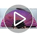 dmjuncong Folding Hand Rave Fan, Holographic Purple, 11 Inch Large PVC Fan