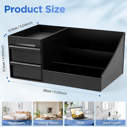 **Skiennix Men's Cologne and Perfume Organizer - Stylish Bathroom Countertop Storage | Perfect Gift for Him**