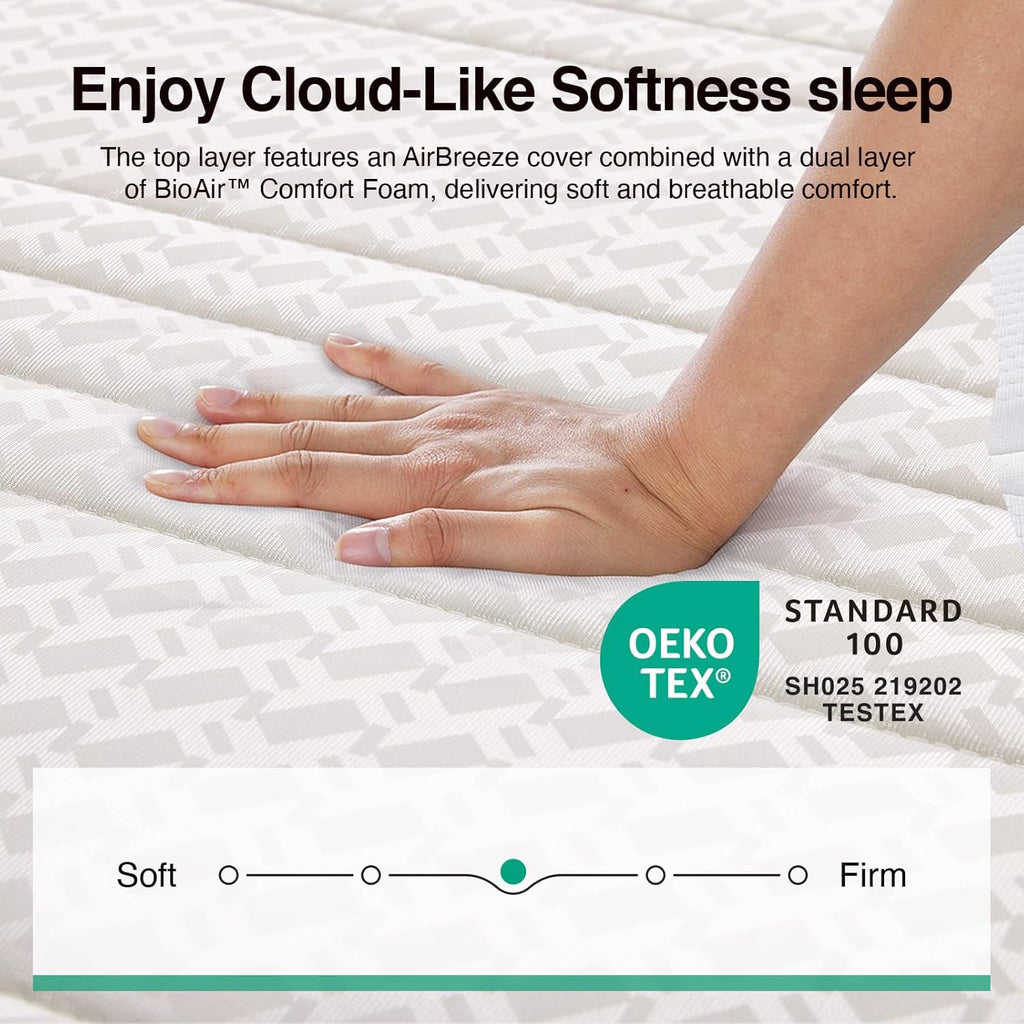 Novilla Twin Mattress - 6 Inch Medium Plush Foam & Spring Hybrid | CertiPUR-US Certified for Kids