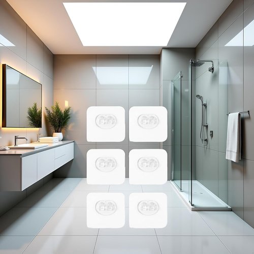 BWESOO Corner Shower Caddy Hooks - 6 Pcs No-Drill Transparent Adhesive for Easy Bathroom Storage