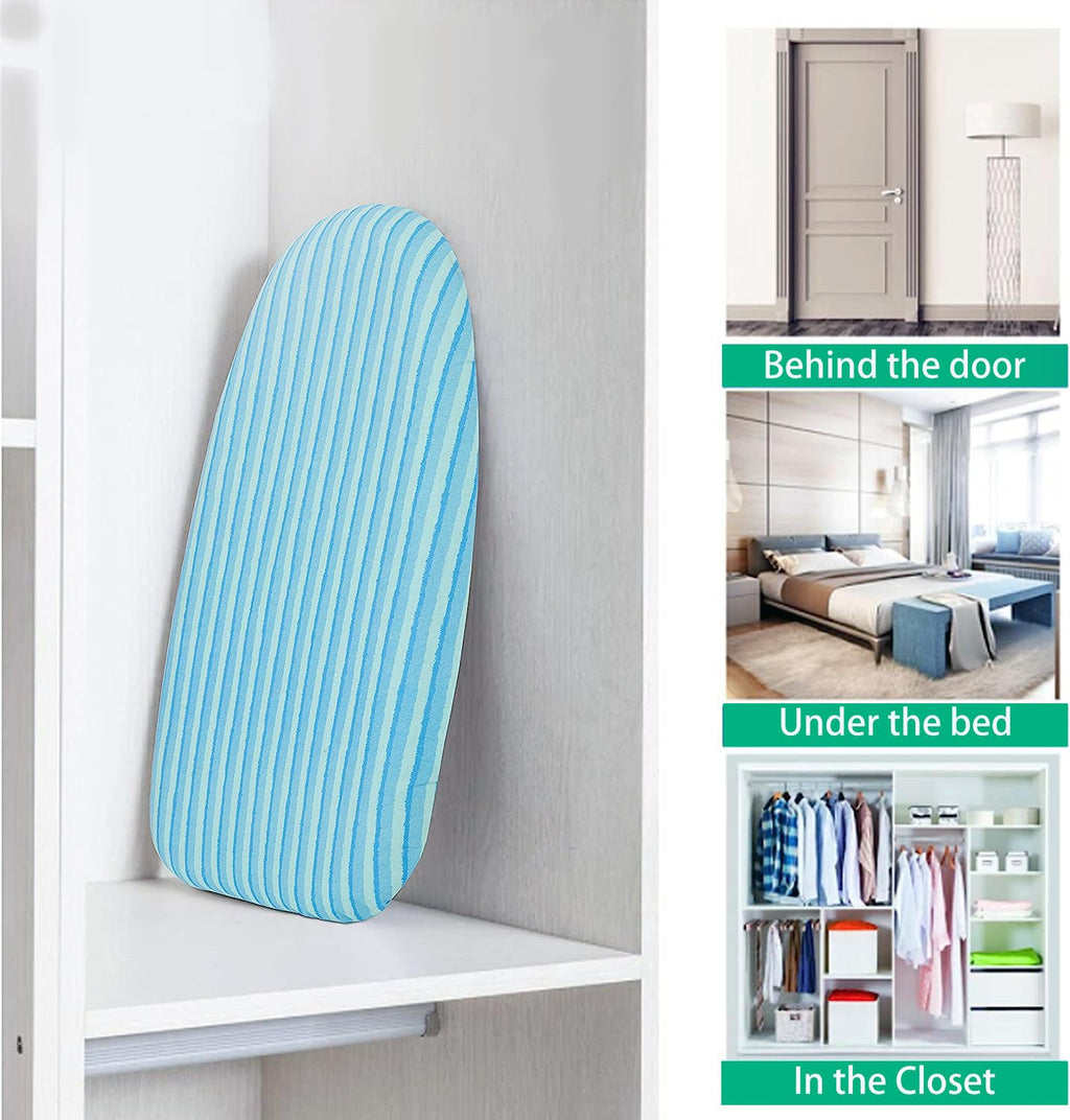 STORAGEIDEAS 24x14in Tabletop Small Ironing Board with Foldable Legs, Portable Iron Board with Extra Wide Countertop, Mini Ironing Board for Sewing, Craft Room, Dorm, Small Spaces, RV, Travel, Blue