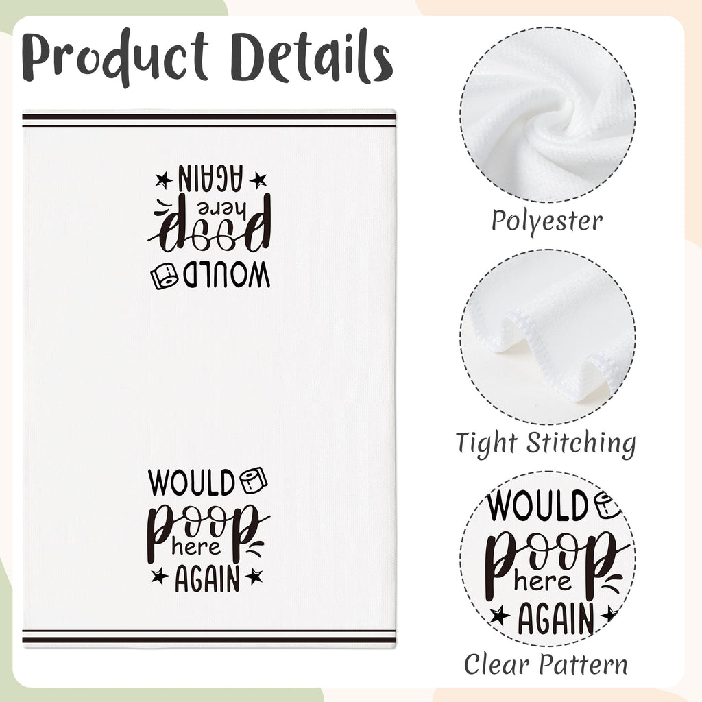 AellasNervalt Funny Sayings Hand Towel - 6Pcs Sweet Cheeks Fun Bathroom Decorative Absorbent Soft Polyester Towels for Bathroom Bar Dining Room Kitchen Decor, Housewarming Gift for Hostess Home Friend